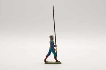 Landsknecht marching with French helmet